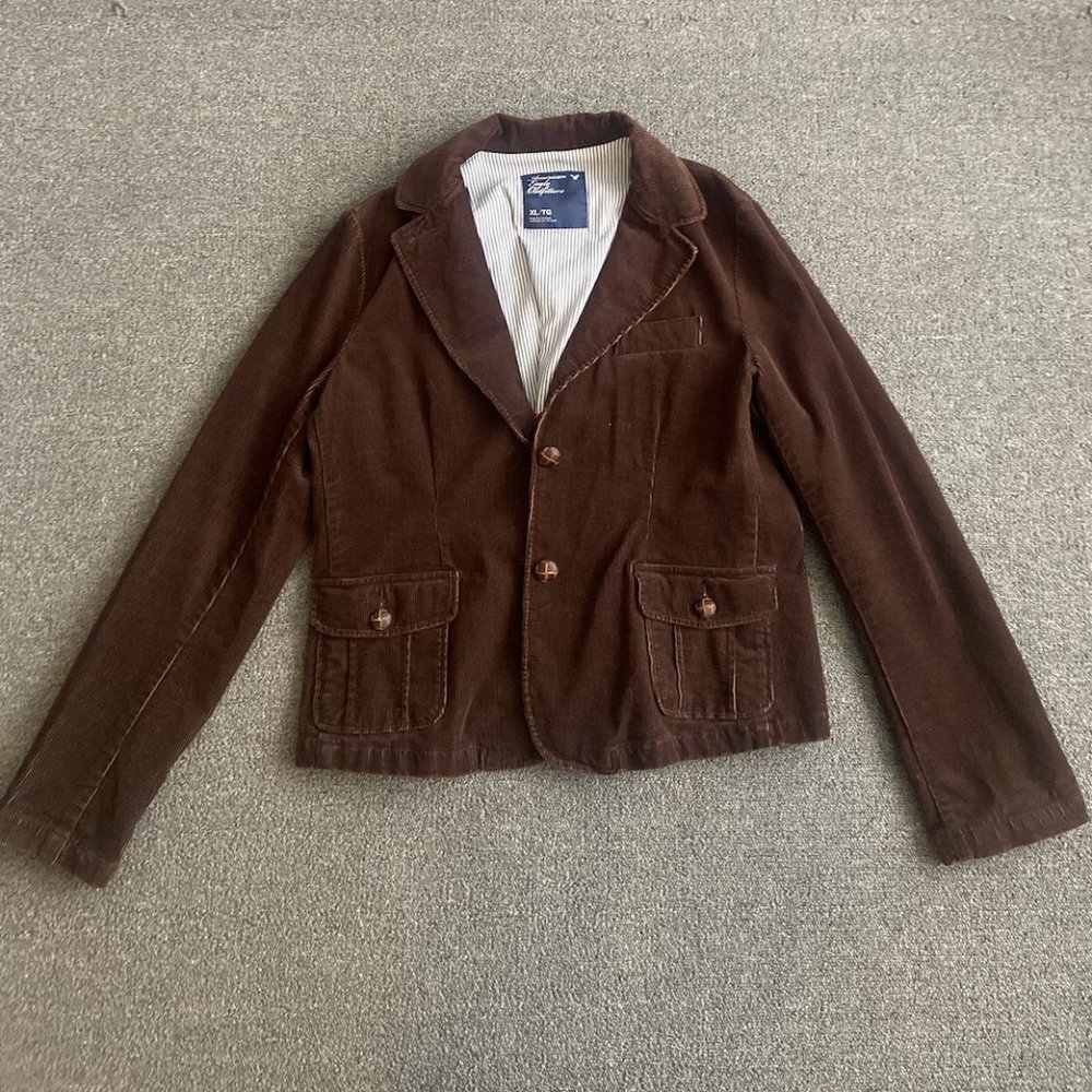 American Eagle Outfitters Brown Corduroy Jacket/Blazer